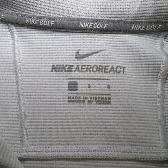 Nike AeroReact Golf Polo Shirt Mens Large grey Dri-FIT Performance Preowned - Picture 4 of 11
